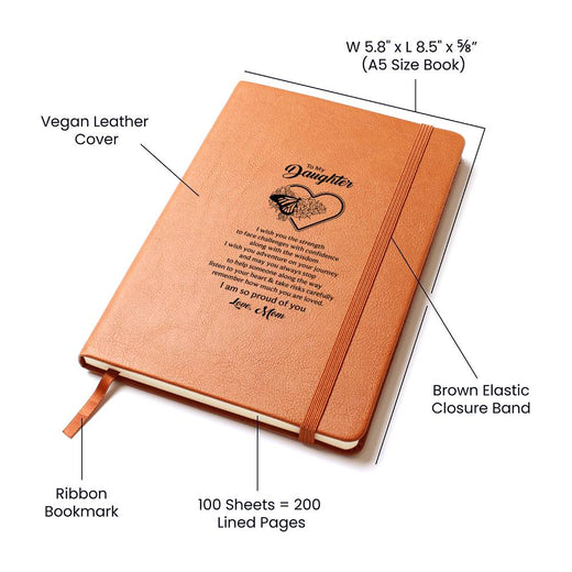 To My Daughter Butterfly Journal - Mom's Love Letter Notebook